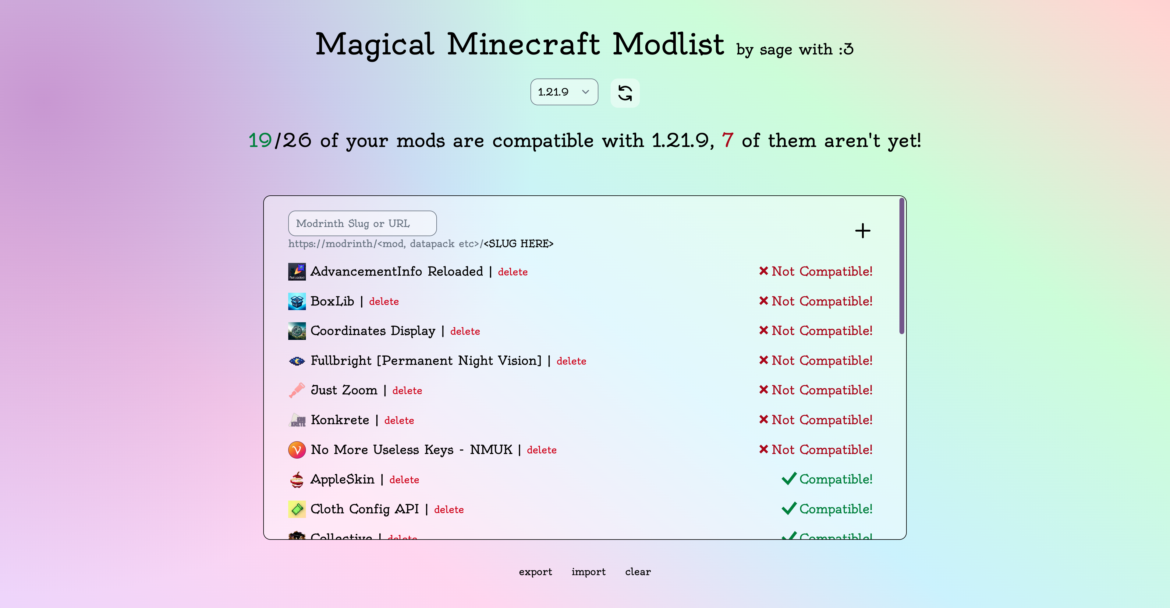 Minecraft Mod List